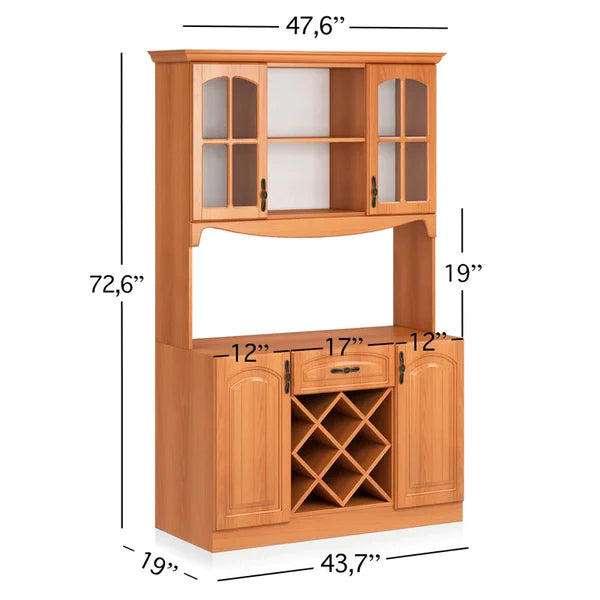 Microwave Stands : Ritz 73" Kitchen Pantry & Hutch Cabinets, Wooden Showcase