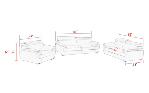 Modern Sofa Set: 5 Seater Leatherette Sofa Set