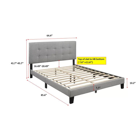 Modular Bed : Ana Tufted Upholstered Platform Bed