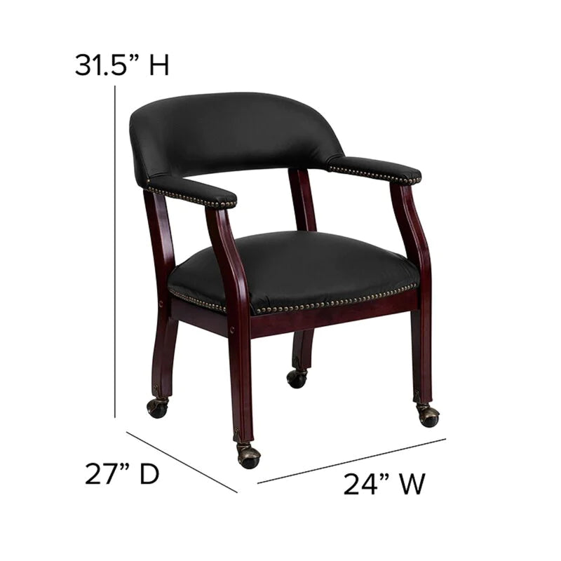 Office Chair : 24" W Office Chair with Wood Frame