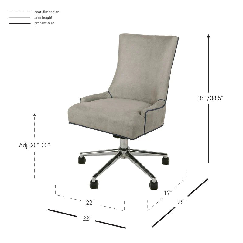 Office Chair : Upholstered Wooden Office Chair