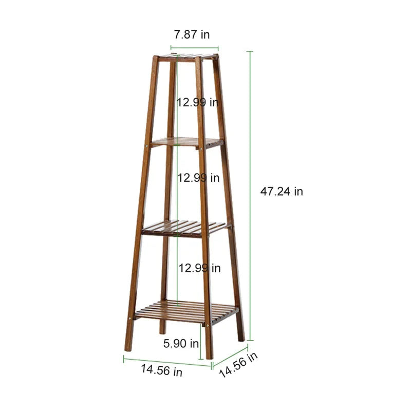 Plant Stand: 4-Tier bamboo Plant Stand