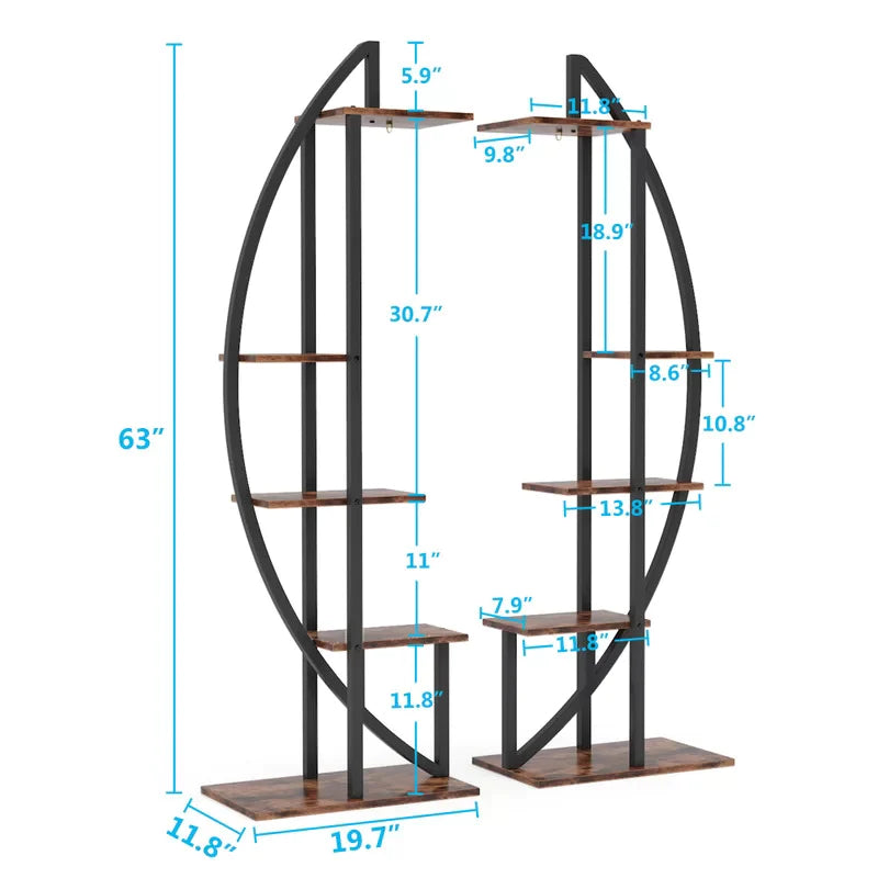 Plant Stand: Free Form Curved Design Plant Stand