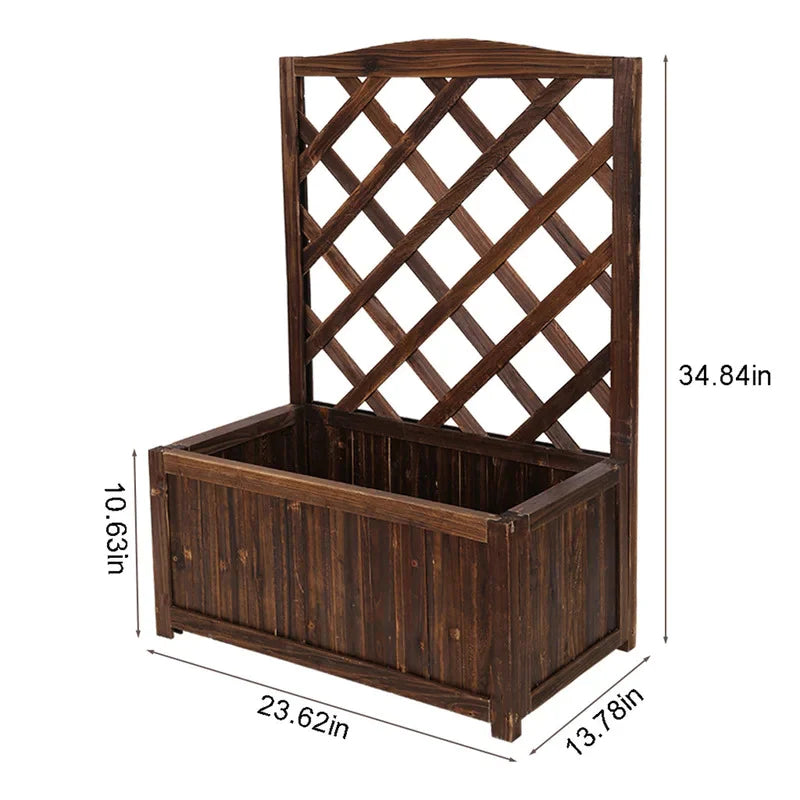 Plant Stand: Rectangular Multi-Tiered Solid Wood Plant Stand