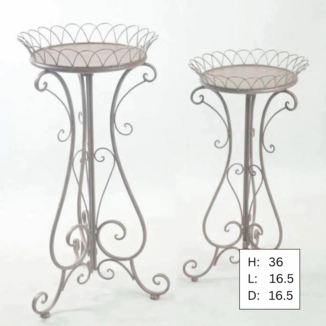 Plant Stand: Round Pedestal Plant Stand