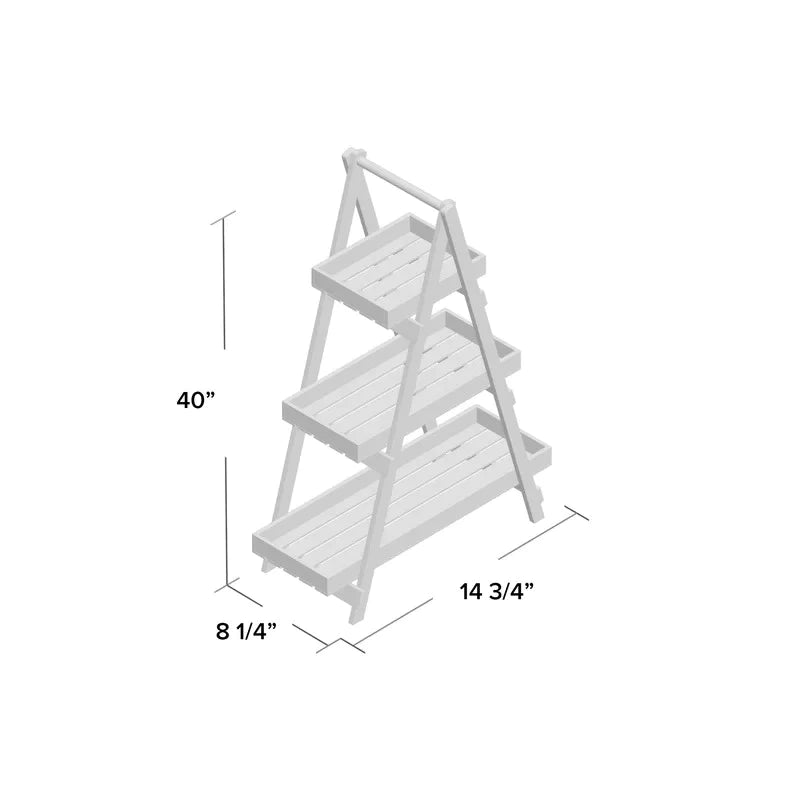 Plant Stand: Wooden 3 Shelve Plant Stand