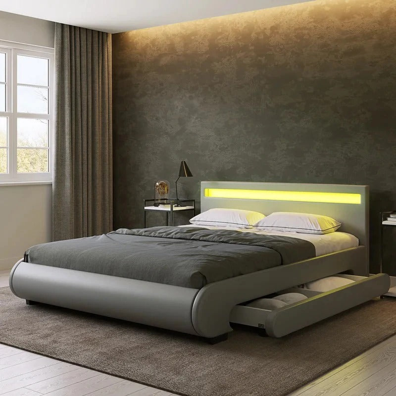 Platform Bed, Floor Bed, Floating Bed, Small Bed, Low Height Bed, Low Floor Bed