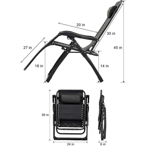 Portable Chair: Adjustable Folding Portable Chair, Zero Gravity Chair