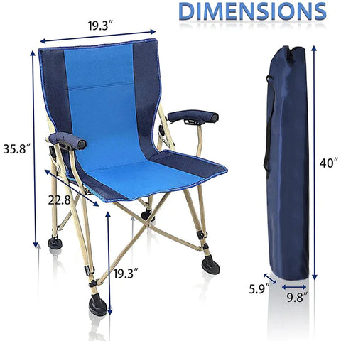 Portable Chair: Portable Folding Chairs High Back Support Camping Chair Lawn Chairs