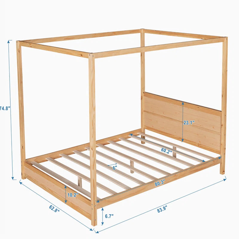 Poster Bed: Modern Wooden Bed