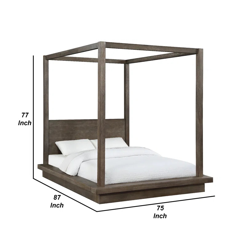 Poster Bed: Wooden Queen Size Bed