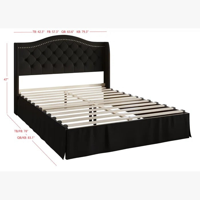 Queen Size Bed: Elegance Platform Bed