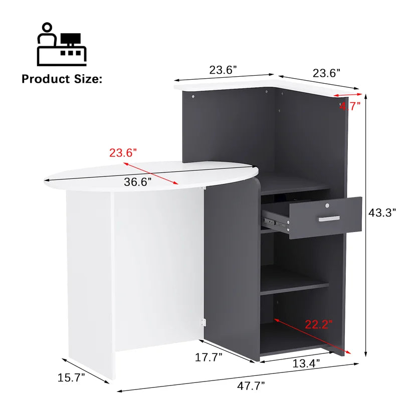 Reception Table: 1 Person Counter Desk