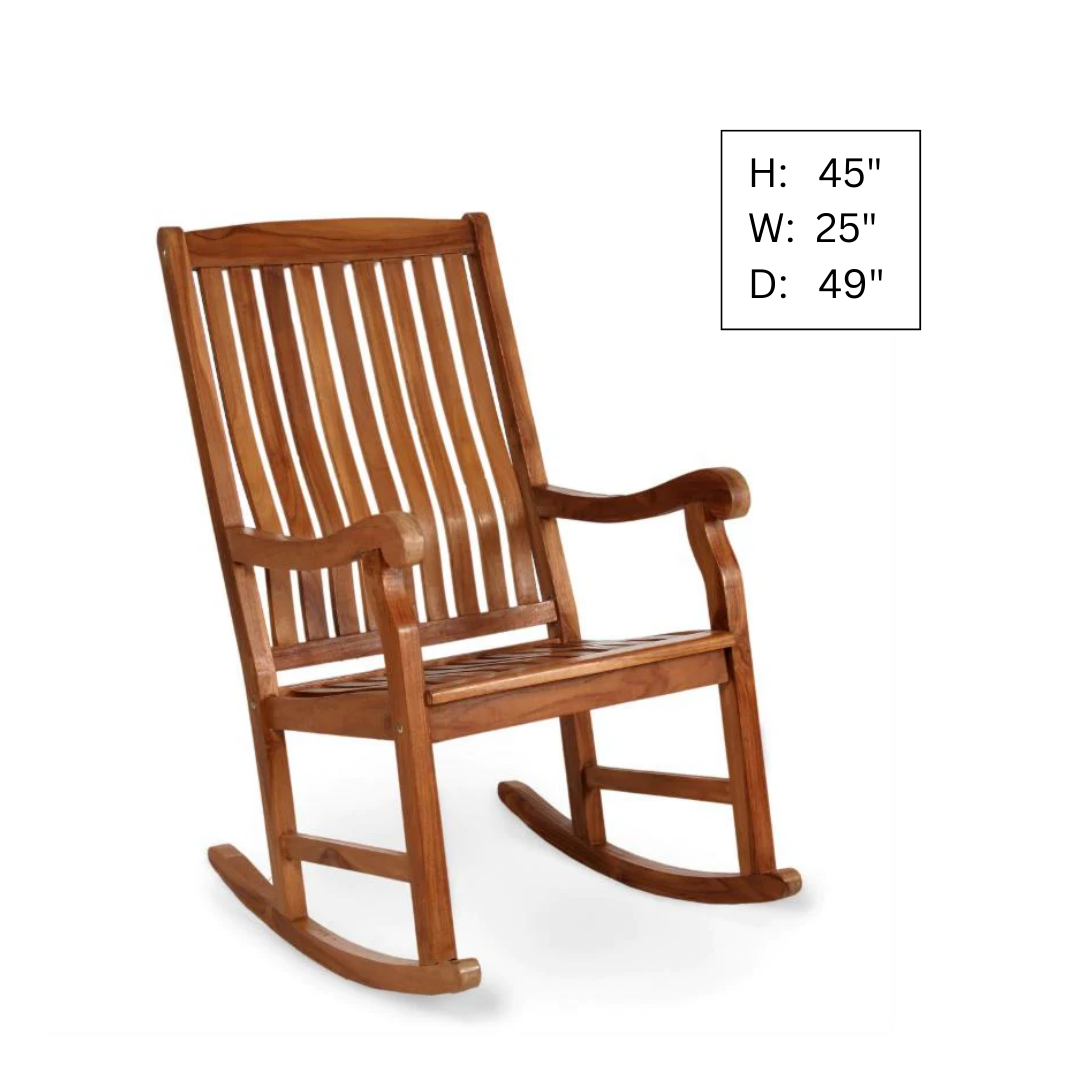Rocking Chair: Outdoor Muirfield Teak Rocking Chair Antique Chair
