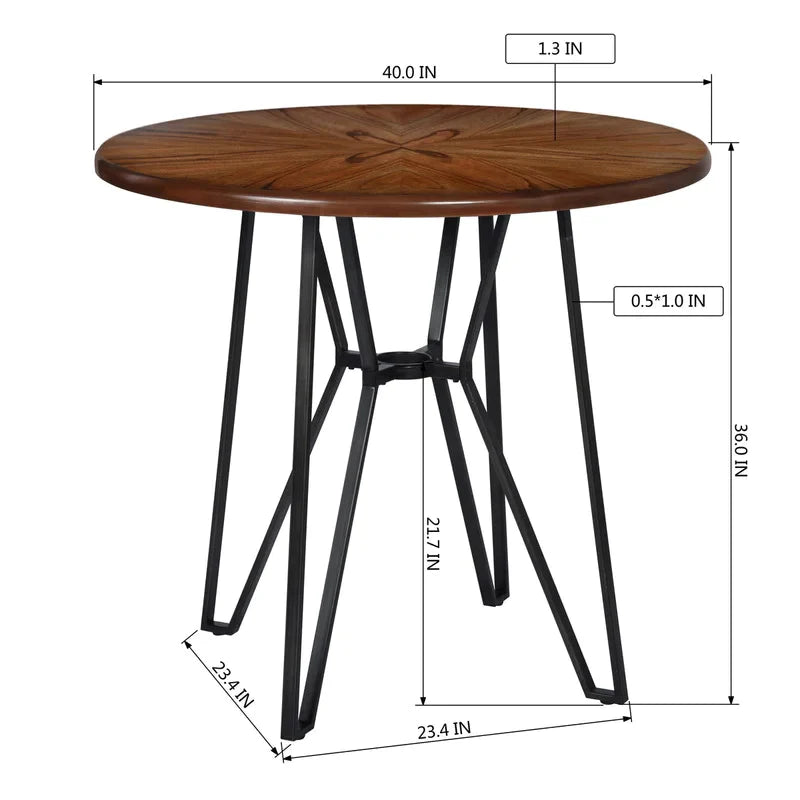 Round Dining Table: Iron Dining Table