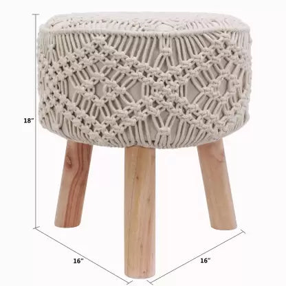 Seating Stool: 18'' Tall Accent Foot Stool