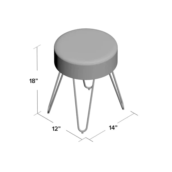 Seating Stool: Iron Vanity Stool