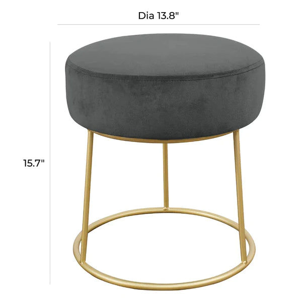 Seating Stool: Metal Vanity Stool