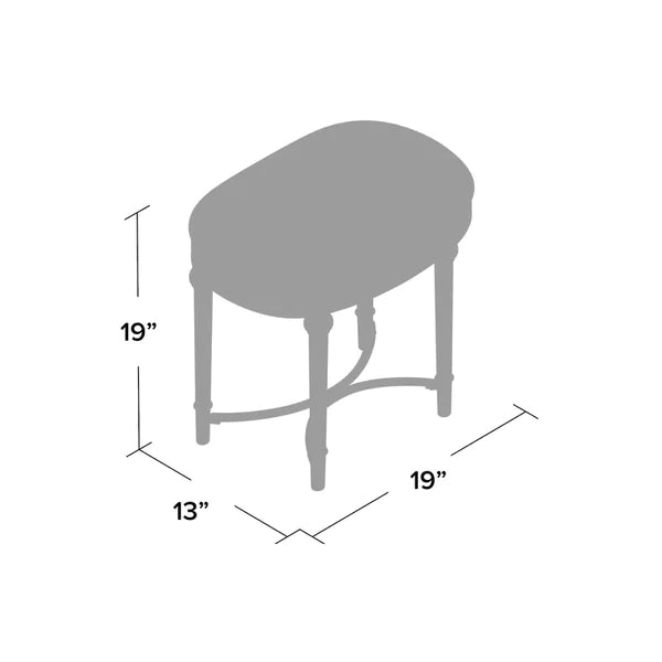 Seating Stool: Metal Vanity Stool