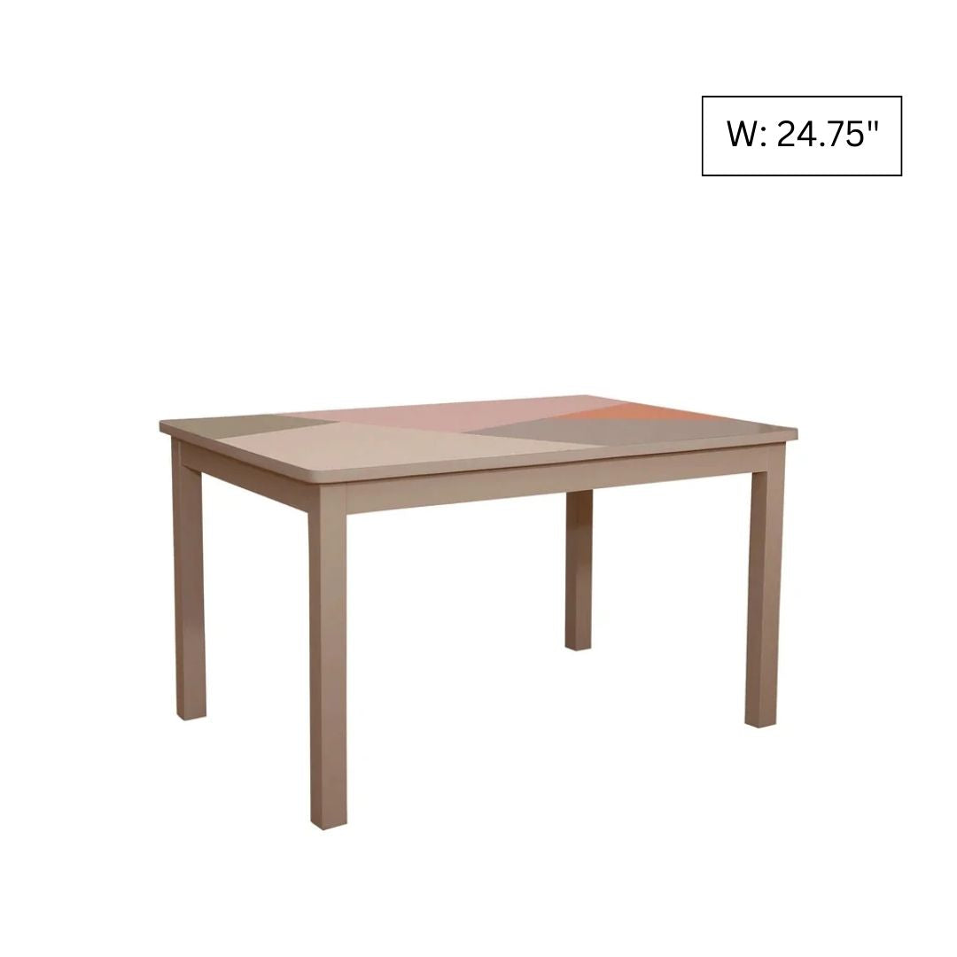 Sheesham Furniture Multicolor Kids Study Table in MDF and white ash