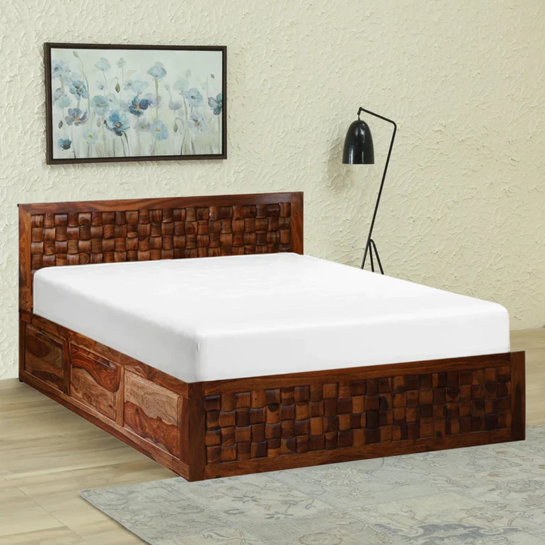 Buy Sheesham Wood Bed Online @ Best Price In India! | GKW Retail