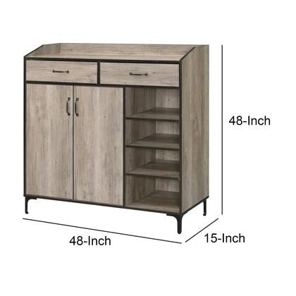 Shoe Rack: 10 Pair Shoe Storage Cabinet with 2 Drawers