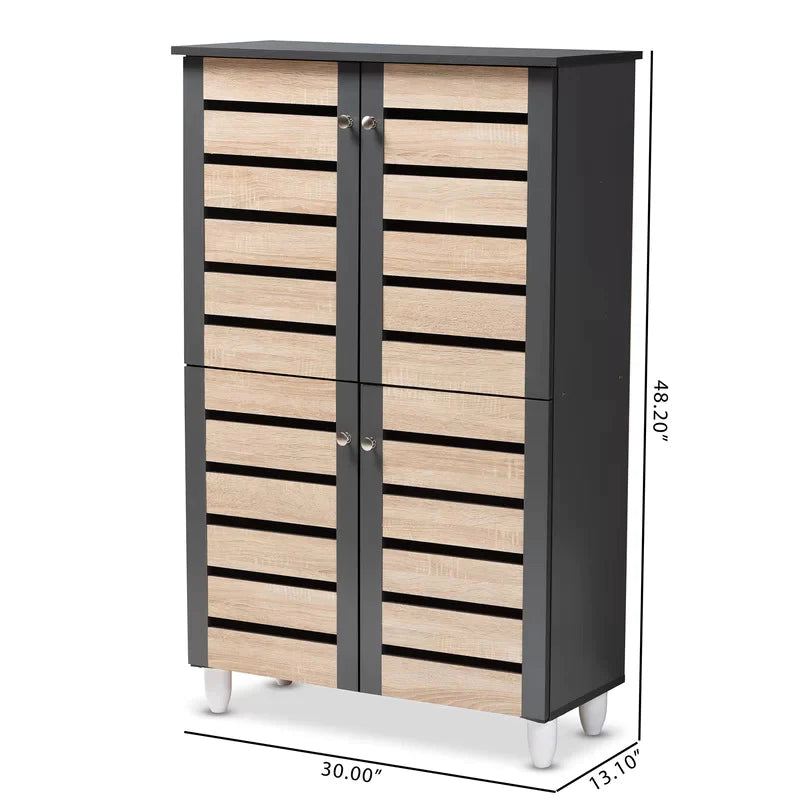 Shoe Rack: 18 Pair Shoe Storage Cabinet