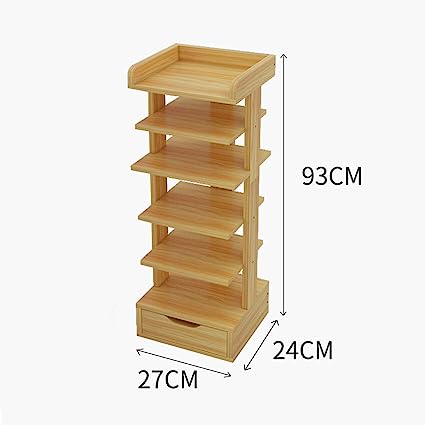 Shoe Rack: 6 Tiers Wooden Shoe Storage Cabinet