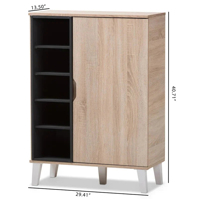 Shoe Rack: Modern 15 Pair Shoe Storage Cabinet