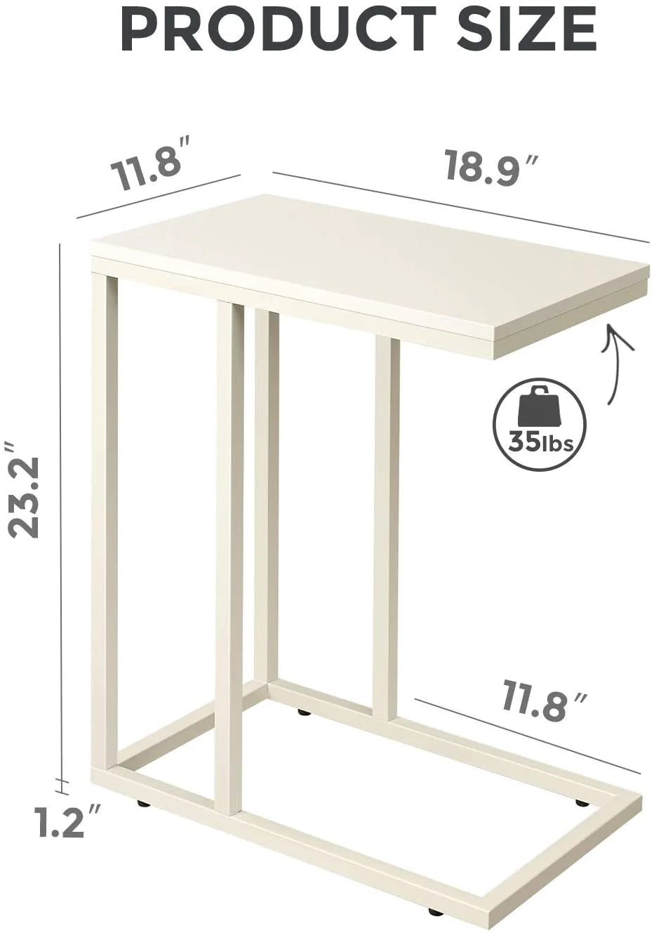 Side Tables : Snack Side Table, C Shaped End Table