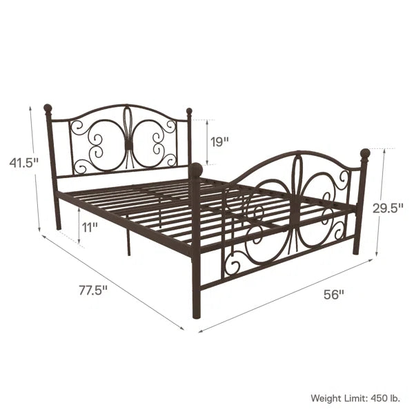 Single Bed: Metal Bed Modern Design