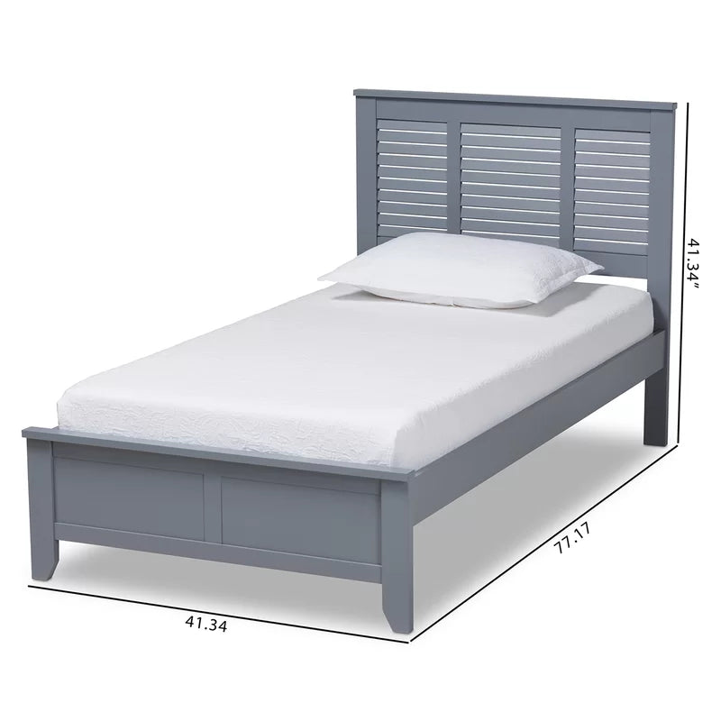 Single Bed: Solid Wooden Bed