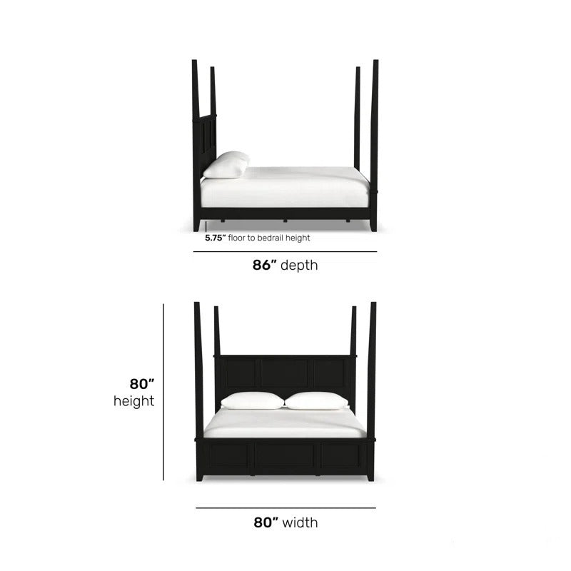 Single Bed: Wooden Frame Bed