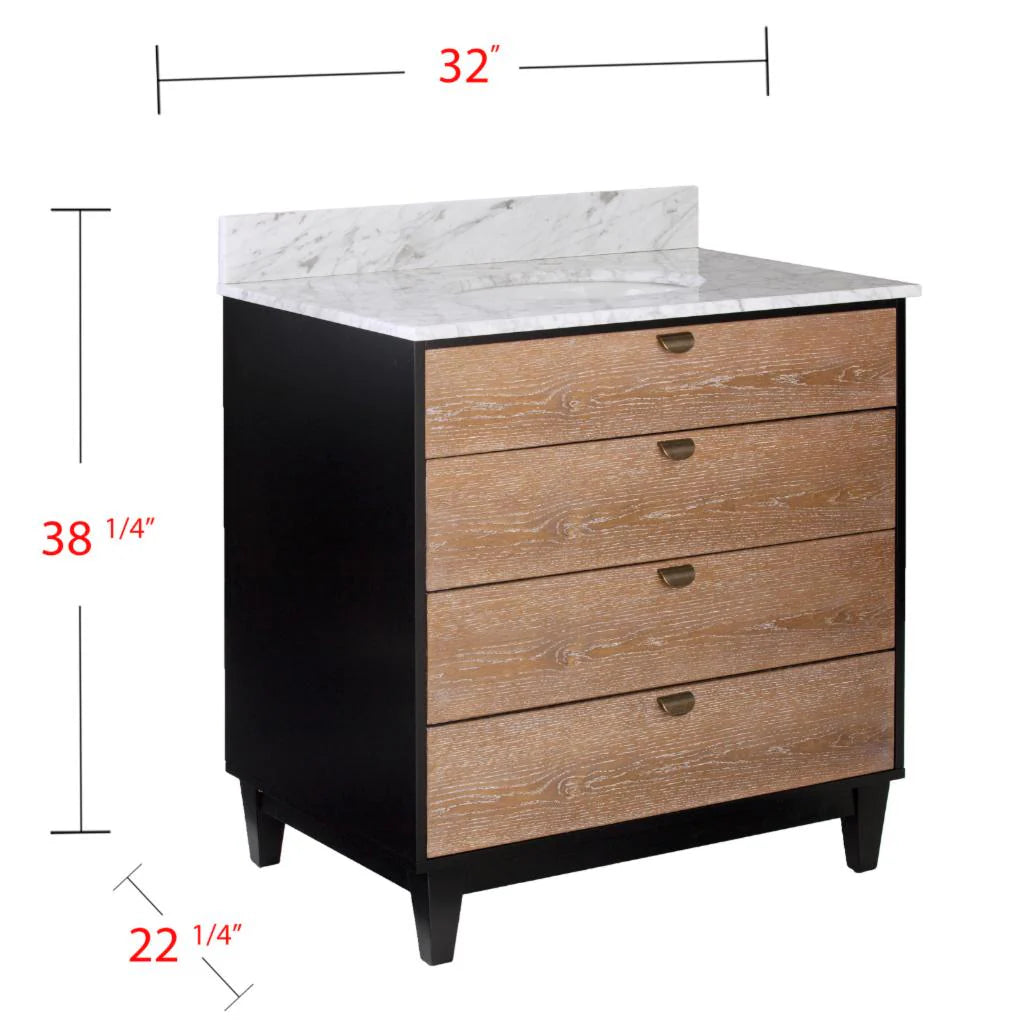 Single Sink Vanities: Vanity Sink with Marble Top