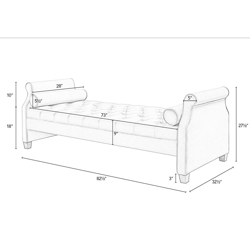 Sofa Bed: 82.5'' Upholstered Sofa Cum Bed