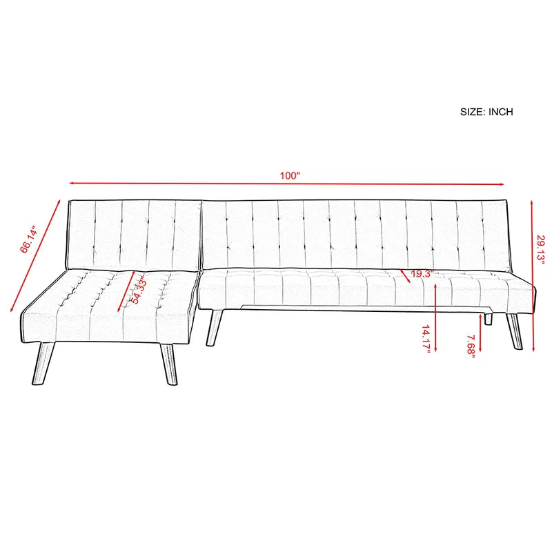 Sofa Bed: Wide L Shape Sofa Cum Bed