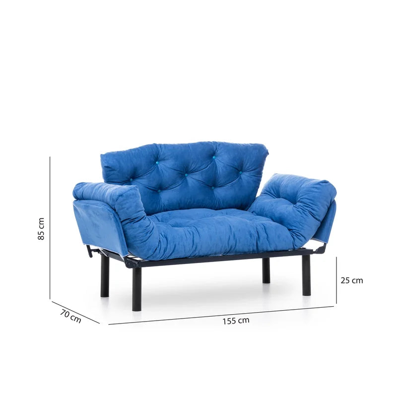 Sofa Cum Bed: 74.8'' Upholstered Tufted Sofa Bed