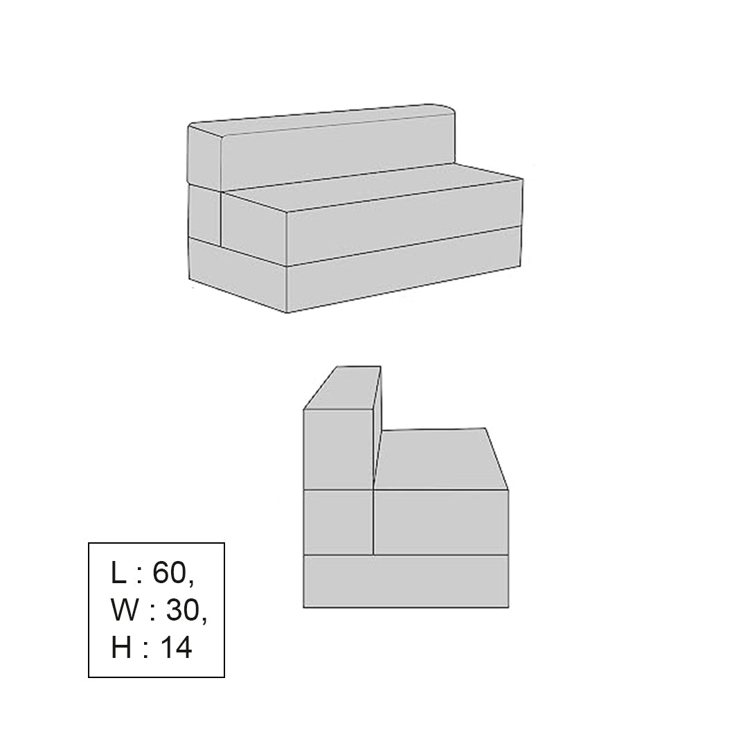 Sofa Cum Beds 3ft x 6ft with micro fiber Designer cushions