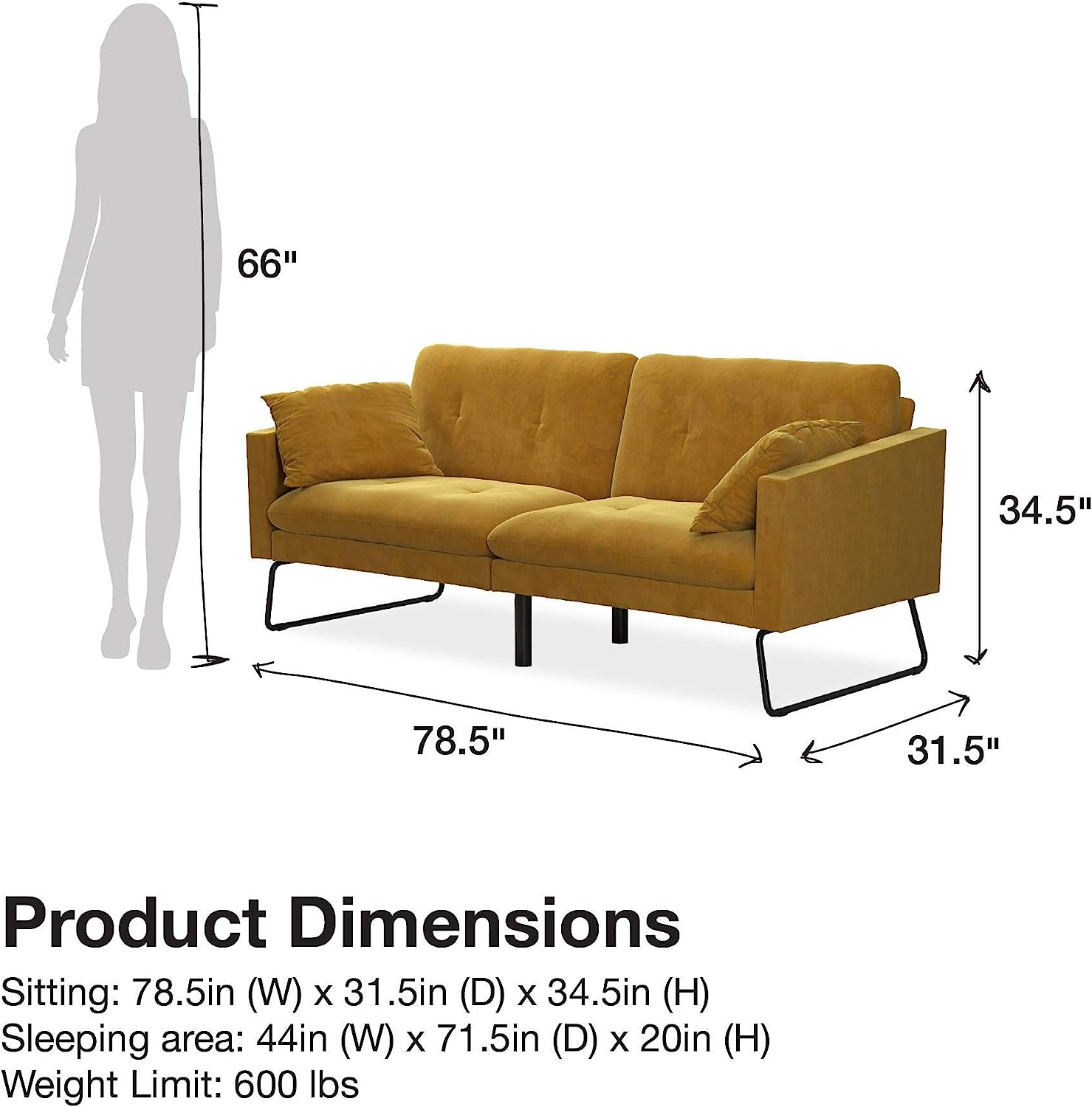 Sofa Cum Beds: Pillows Velvet Futon, Gray