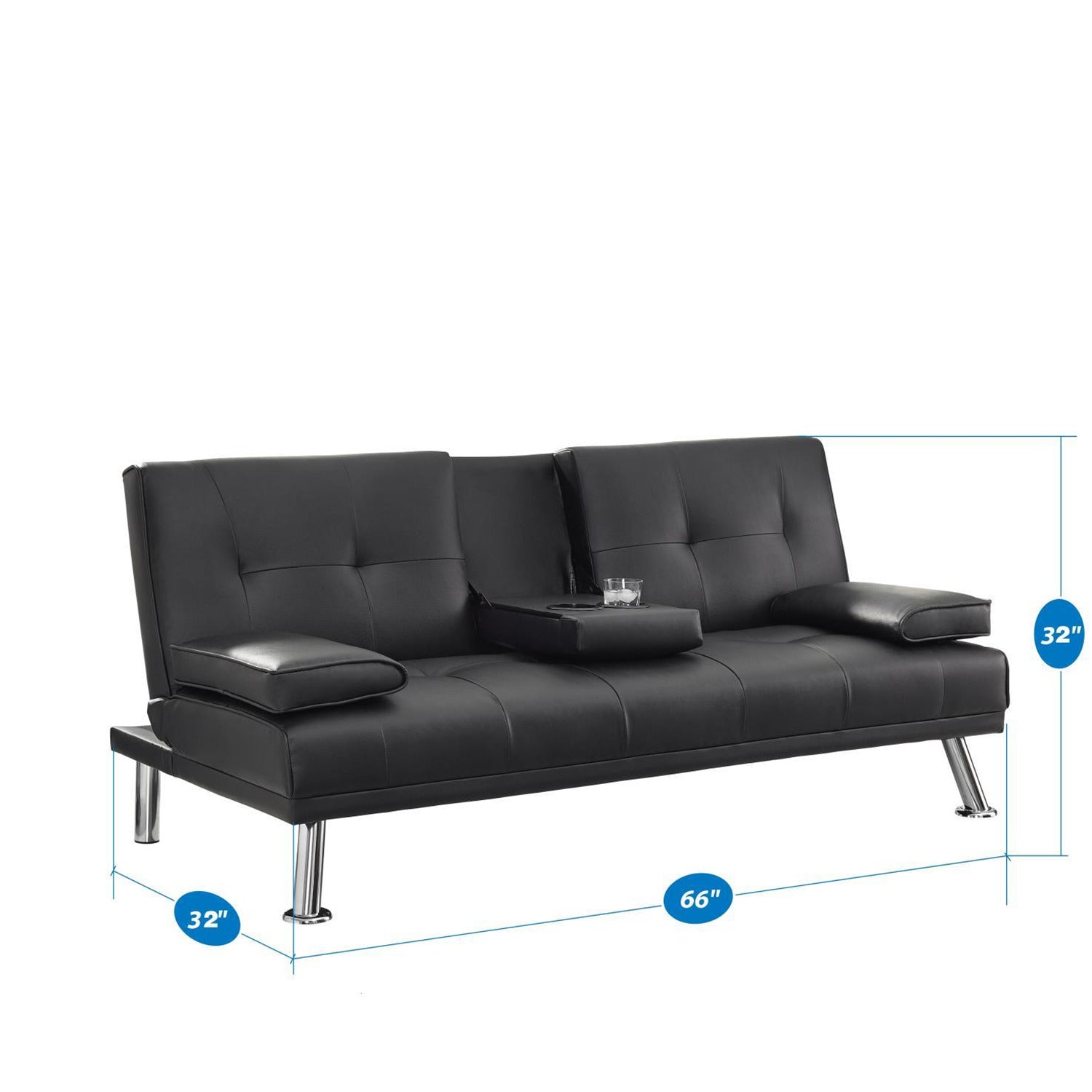 Sofa Cum Beds: Reversible Daybed Guest Bed, 3 Angles Adjust , Black