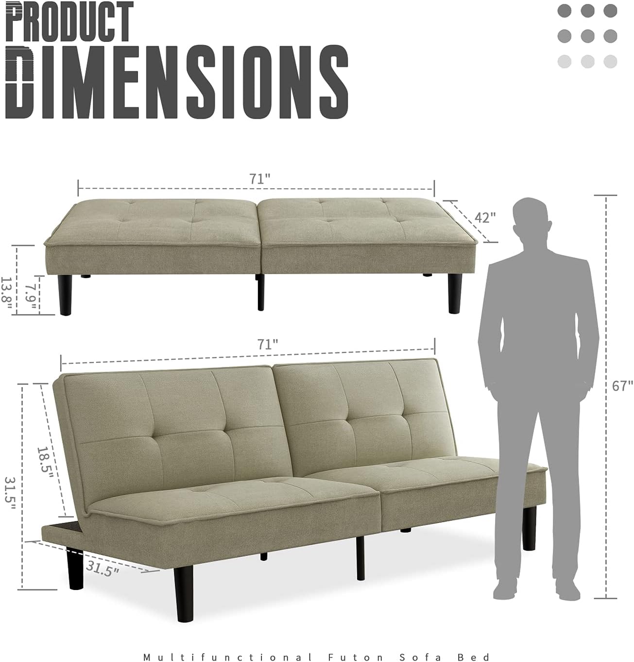 Sofa Cum Beds: Sleeper Couch Daybed for Studio, Apartment