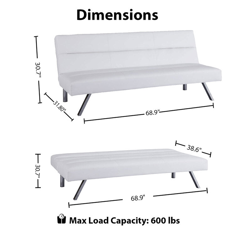 Sofa Cum Beds: Zoe Futon Sofa Cream