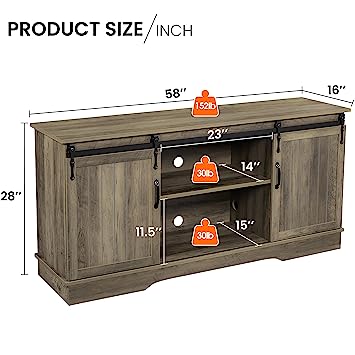 TV Console: Buffet Table & TV Stand for TVs up to 65"