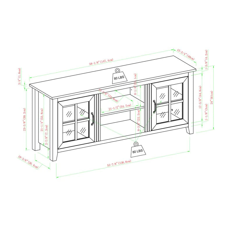 TV Console: Buffet Table & TV Stand for TVs up to 65"