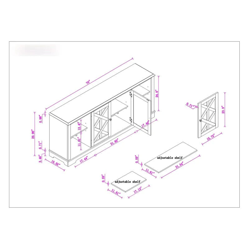 TV Console: TV Stand for TVs up to 85"