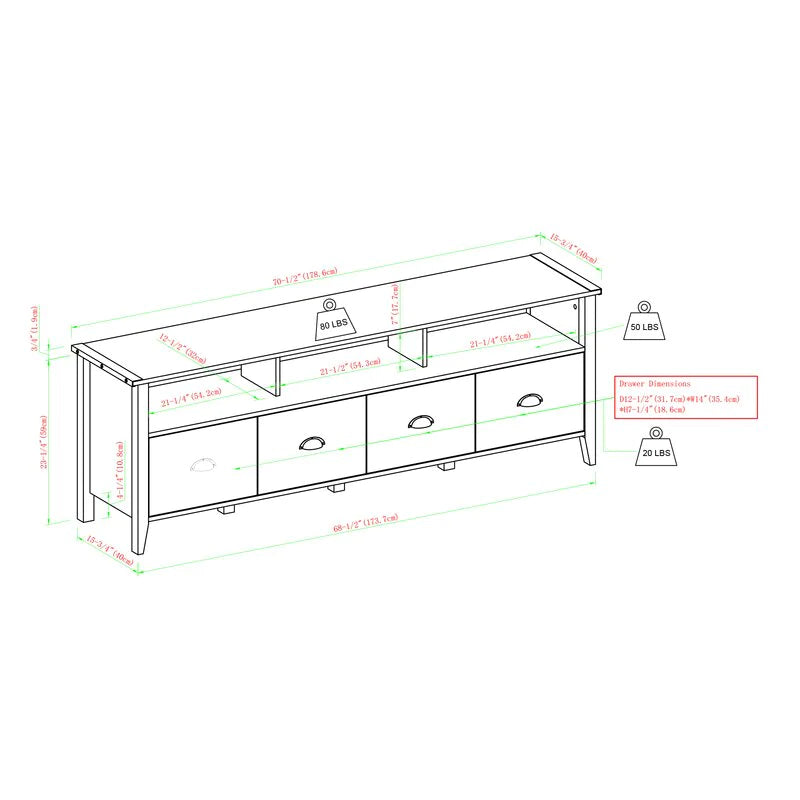 TV Console: TV Stand for TVs up to 85"