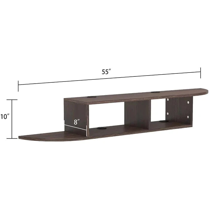 TV Panel: Floating Wooden Showcase TV Stand for TVs up to 65"