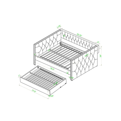 Trundle Bed: Twin Daybed with Trundle