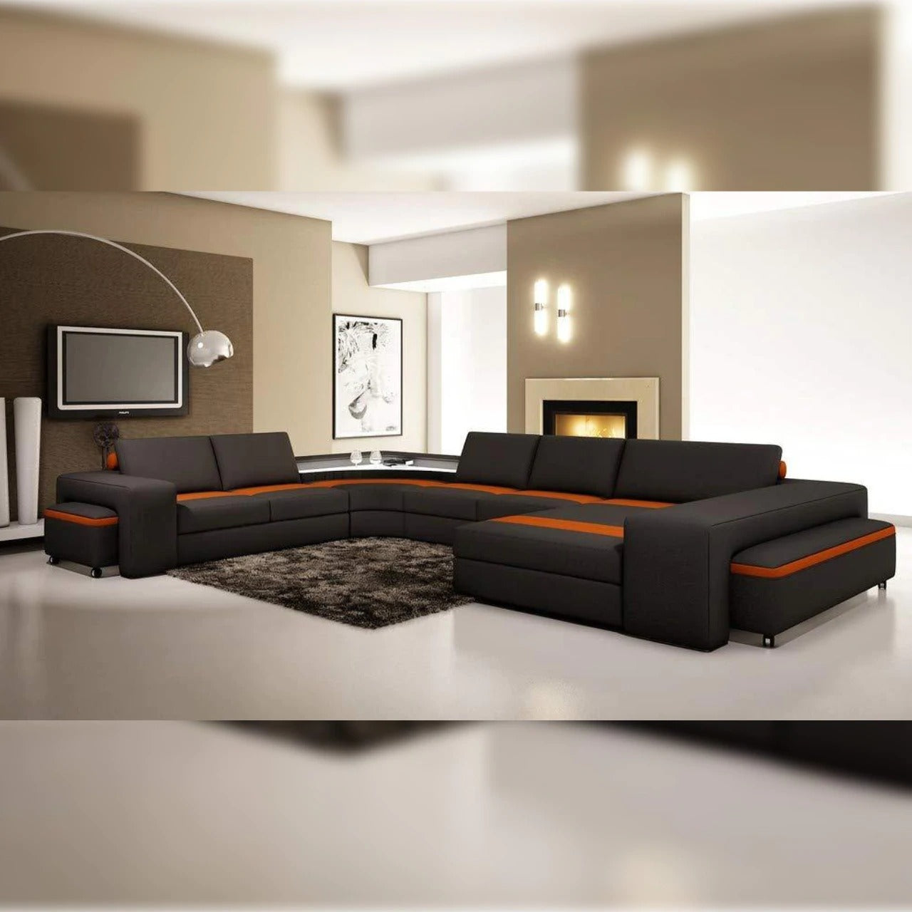 U Shape Sofa Design, Modern U Shaped Sofa Designs, Latest Designs Of U Shape Sofa Set, Trending U Shape Sofa Designs, U Shape Reversible Corner Sofa Set Designs