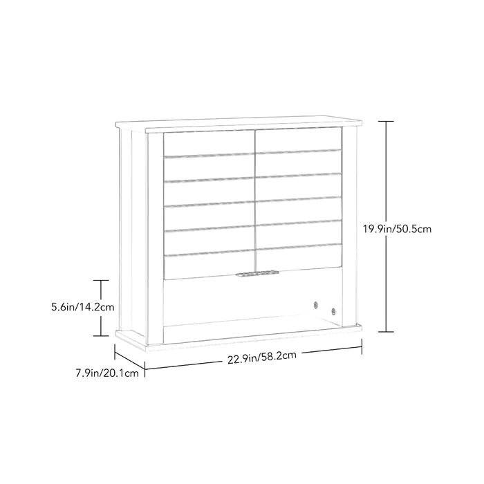 Wall Cabinets: 22.88'' W x 19.88'' H x 7.88'' D Wall Mounted Bathroom Cabinets